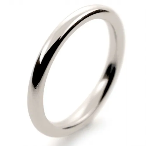 Soft Court Very Heavy - 2.0mm (SCH2 W) White Gold Wedding Ring
